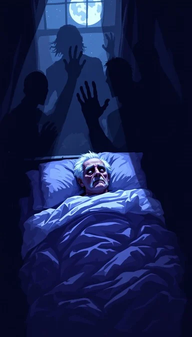 sleeping under moonlight and energy effects